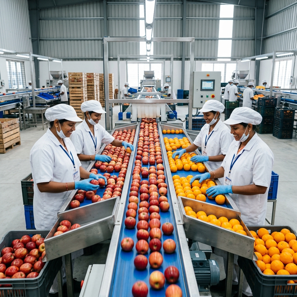 Apple Orange Grading Packing India